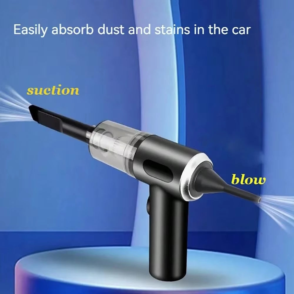 Multipurpose 3-in-1 Mini Vacuum Cleaner 🌀 – USB Rechargeable, Portable Handheld Vacuum with Suction & Blower for Car, Home & Office Use