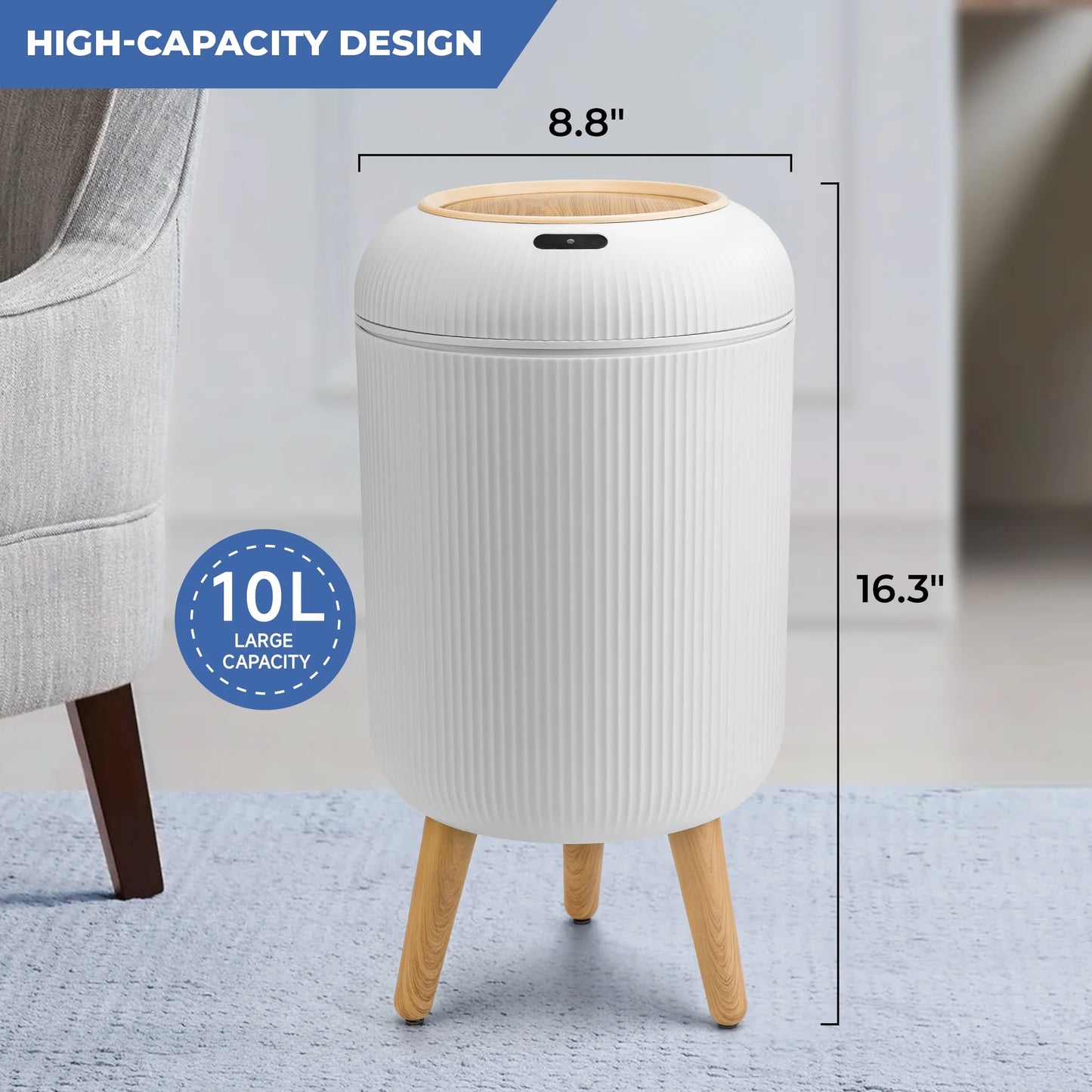 CleanWave Pro: Touchless Motion Sensor Trashcan