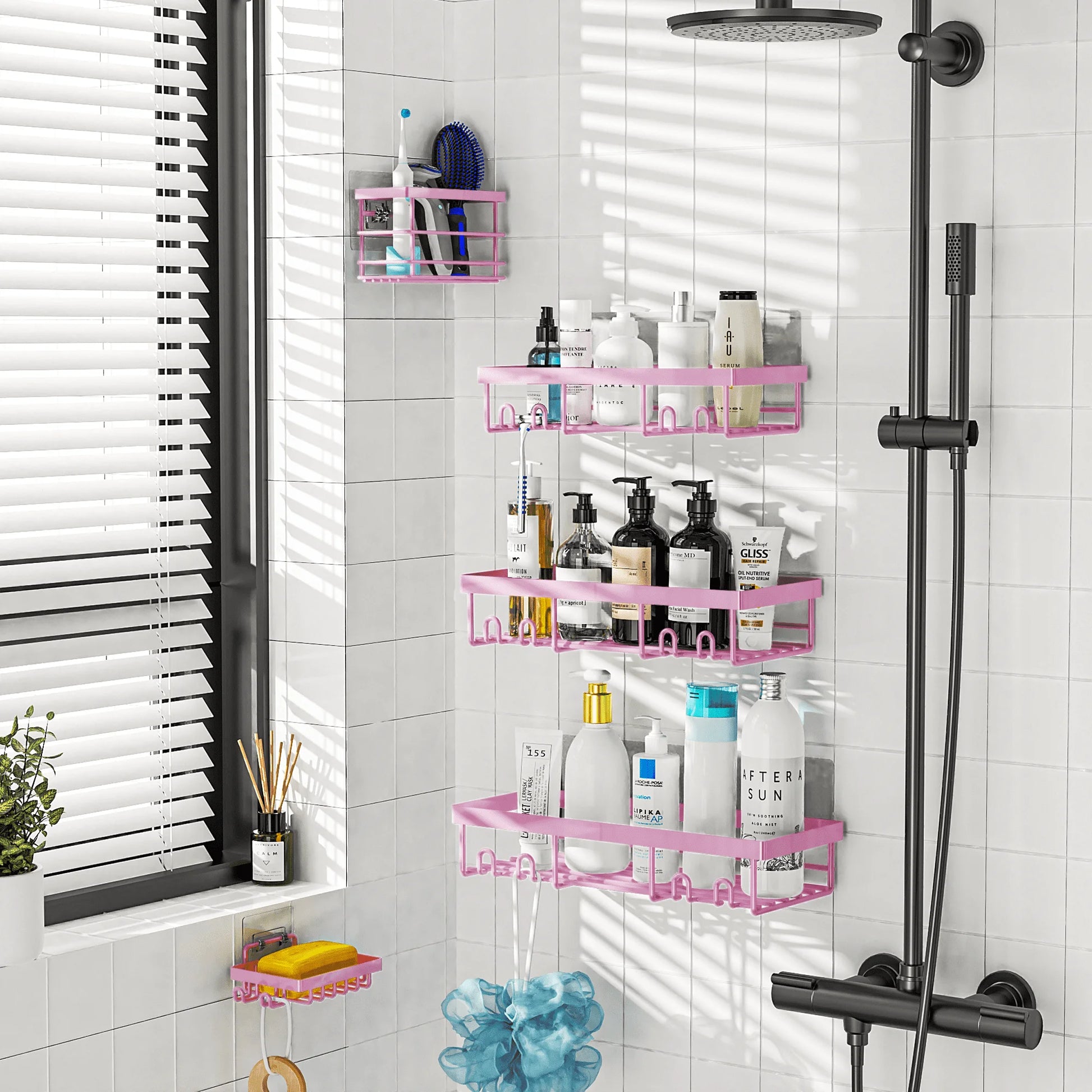 ShowerNest: No-drill Adhesive Self-Shower Set