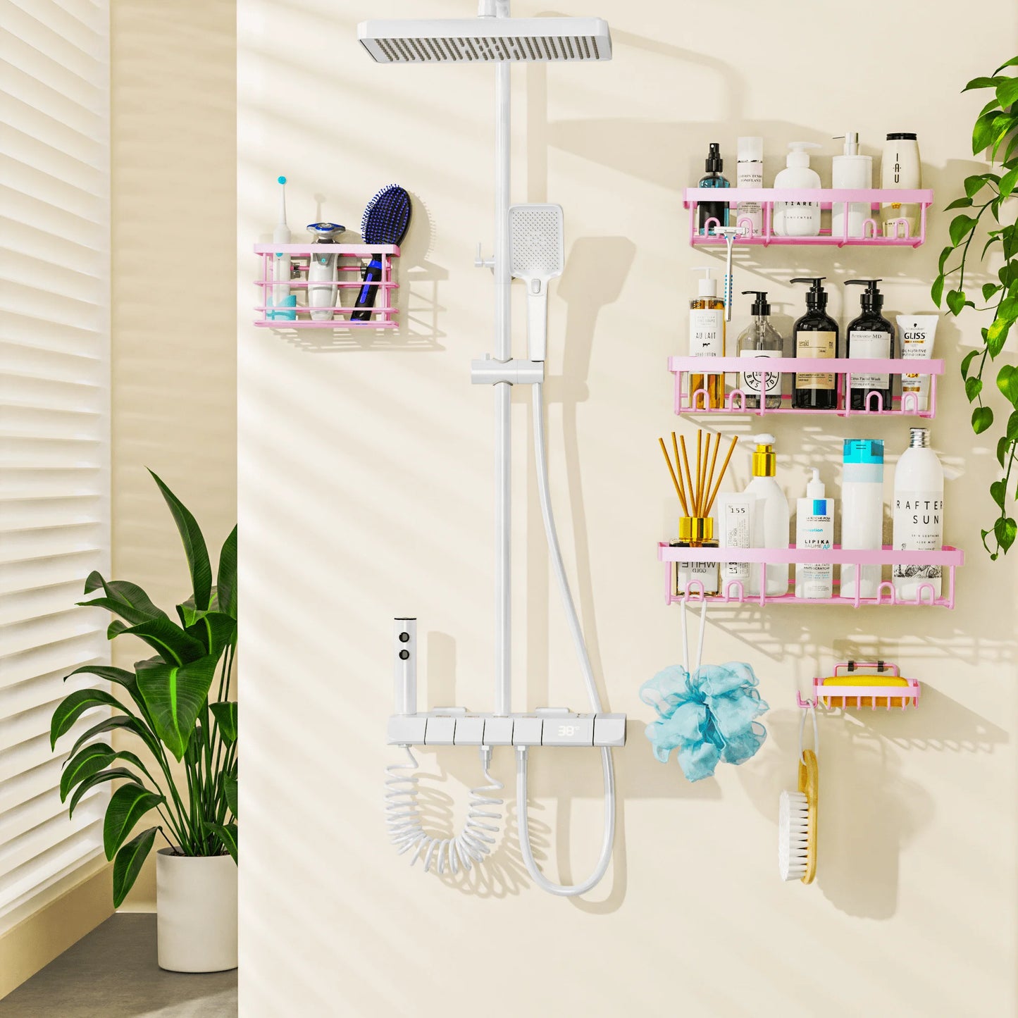 ShowerNest: No-drill Adhesive Self-Shower Set