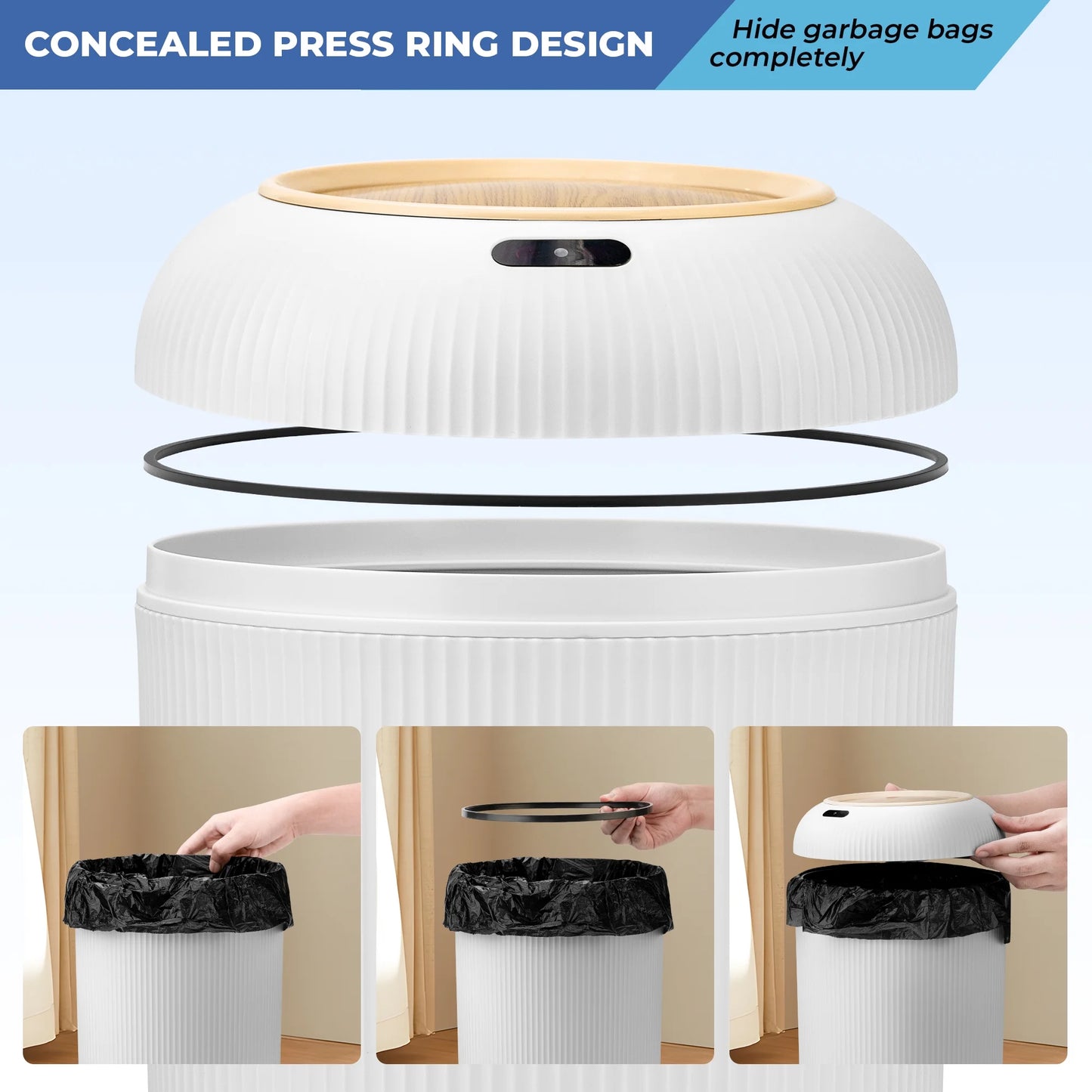 CleanWave Pro: Touchless Motion Sensor Trashcan