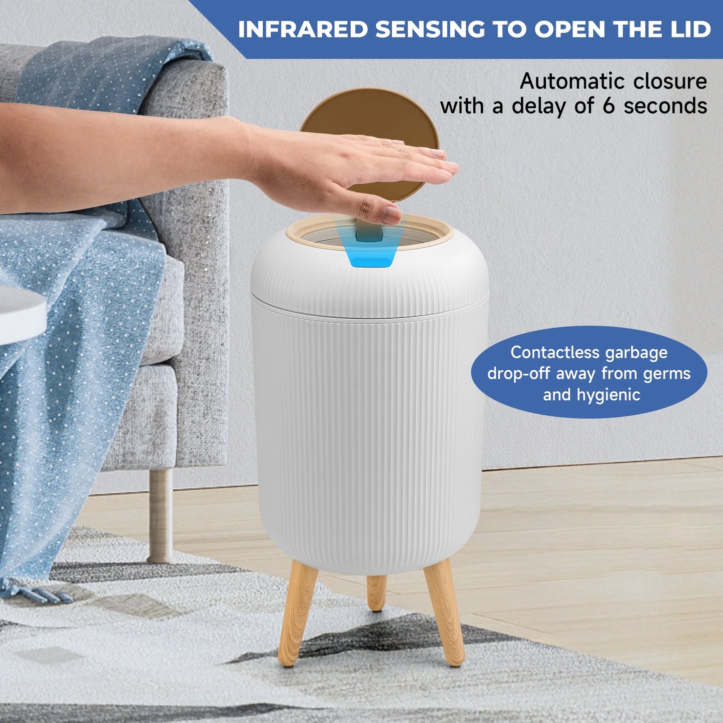CleanWave Pro: Touchless Motion Sensor Trashcan